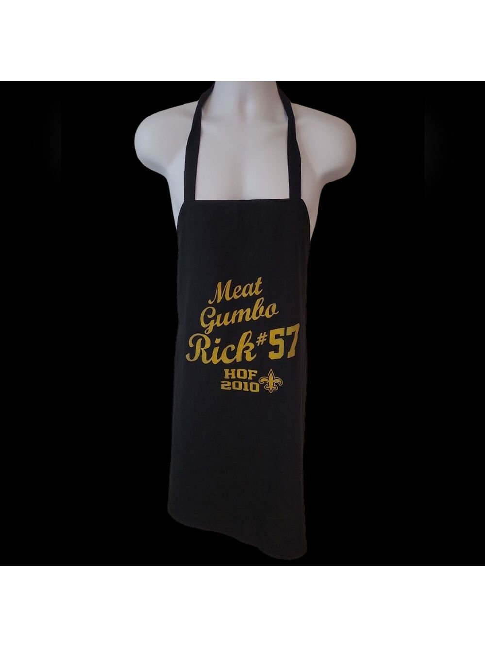 Black Apron with Gold Text #57 Ricky Jackson